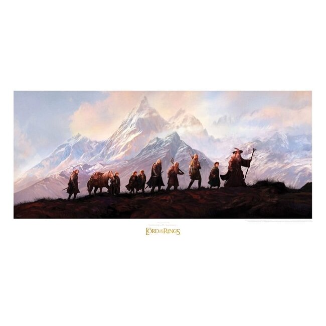 Weta Workshop Lord of the Rings Art Print The Fellowship of the Ring: 20th Anniversary 59 x 30 cm