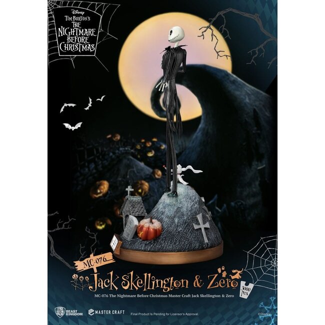 Nightmare before Christmas Master Craft Statue Jack Skellington & Zero 39 cm