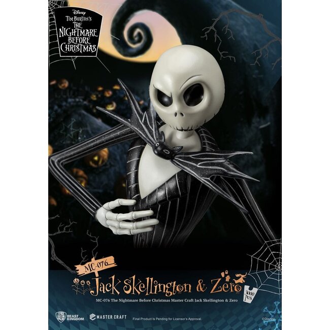 Nightmare before Christmas Master Craft Statue Jack Skellington & Zero 39 cm