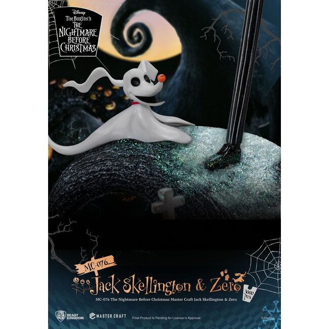 Nightmare before Christmas Master Craft Statue Jack Skellington & Zero 39 cm