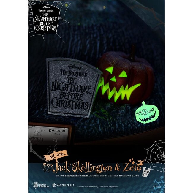 Nightmare before Christmas Master Craft Statue Jack Skellington & Zero 39 cm