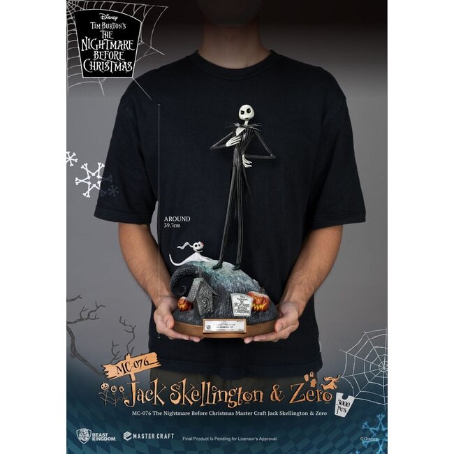 Nightmare before Christmas Master Craft Statue Jack Skellington & Zero 39 cm