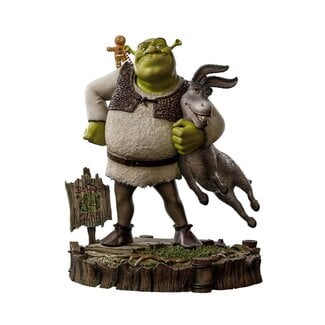 Iron Studios Shrek Deluxe Art Scale Statue 1/10 Shrek, Donkey and The Gingerbread Man 26 cm