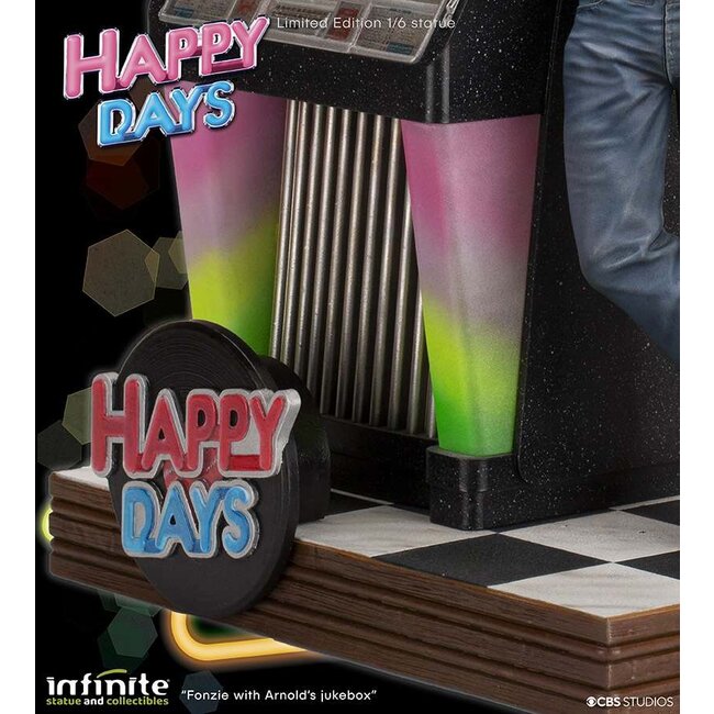 Happy Days Fonzie 1/6 Statue w/ real working Jukebox