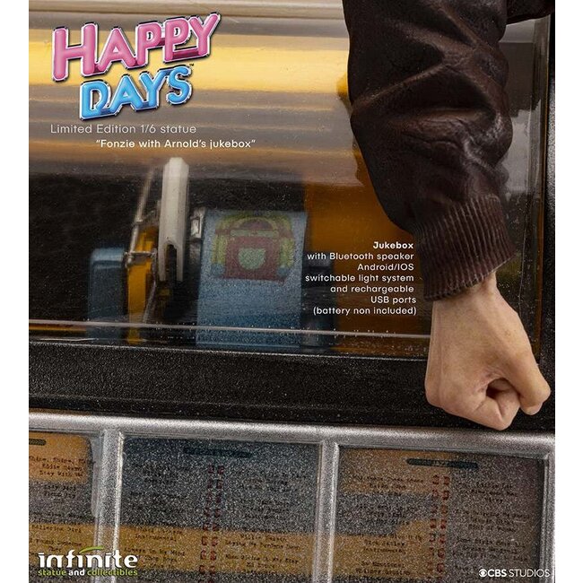 Happy Days Fonzie 1/6 Statue mit echter funktionierender Jukebox
