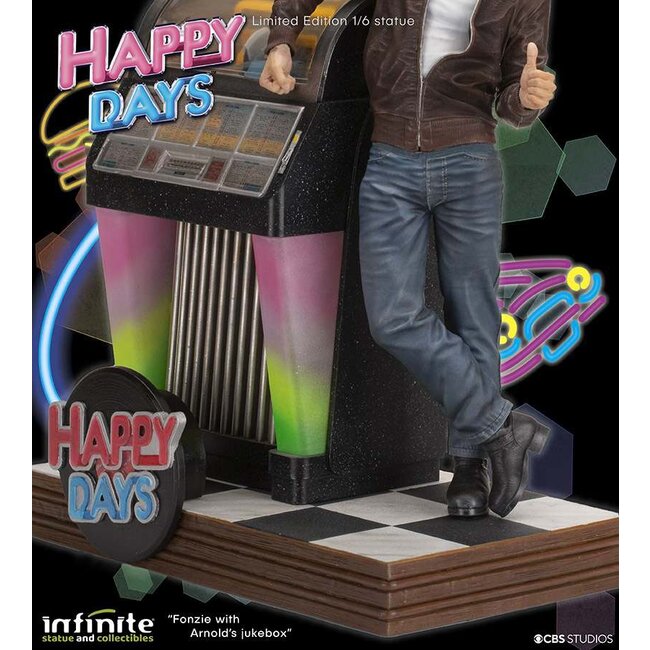 Happy Days Fonzie 1/6 Statue mit echter funktionierender Jukebox