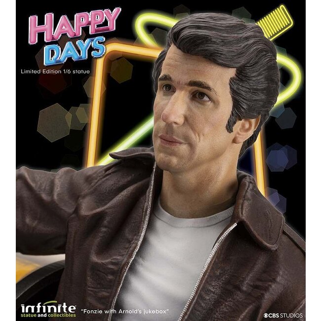 Happy Days Fonzie 1/6 Statue mit echter funktionierender Jukebox