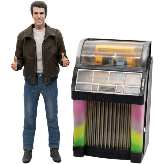 Infinite Statue Happy Fays Fonzie Deluxe 1/6 Action Figure w/ real working Jukebox