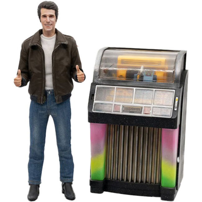 Infinity Statue Happy Fays Fonzie Deluxe 1/6 Action Figure w/ real working Jukebox