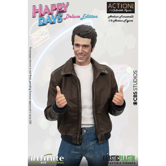Happy Fays Fonzie Deluxe 1/6 Action Figure w/ real working Jukebox