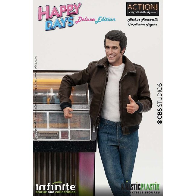 Happy Fays Fonzie Deluxe 1/6 Action Figure w/ real working Jukebox