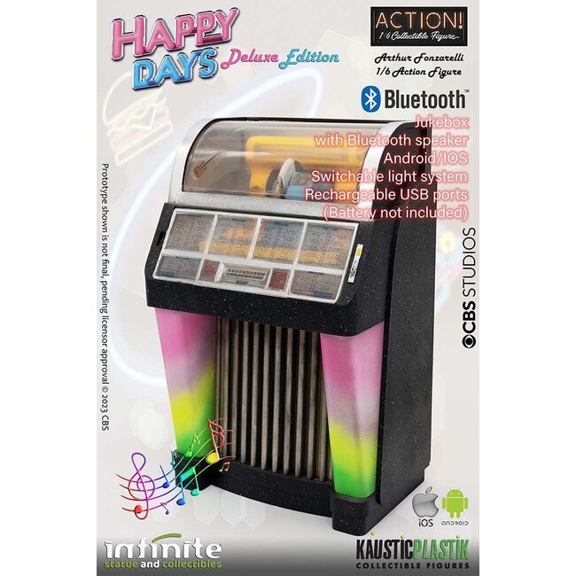 Happy Fays Fonzie Deluxe 1/6 Action Figure w/ real working Jukebox