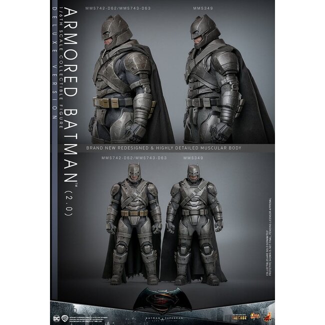 Batman v Superman: Dawn of Justice Movie Masterpiece Action Figure 1/6 Armored Batman 2.0 (Deluxe Version) 33 cm