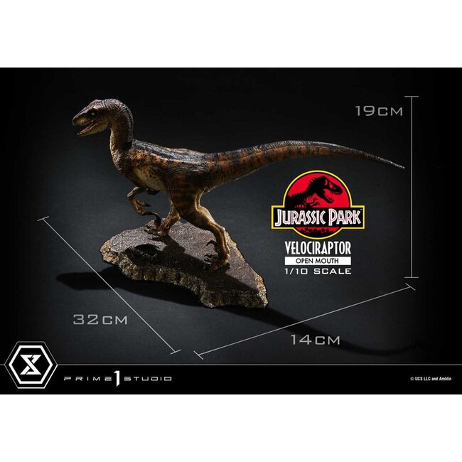 Jurassic Park Prime Collectibles Statue 1/10 Velociraptor Open Mouth 19 cm