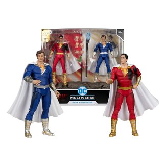 McFarlane DC Multiverse Action Figures Pack of 2 Shazam (Battle Damage) & Freddie Freeman (Gold Label) 18 cm