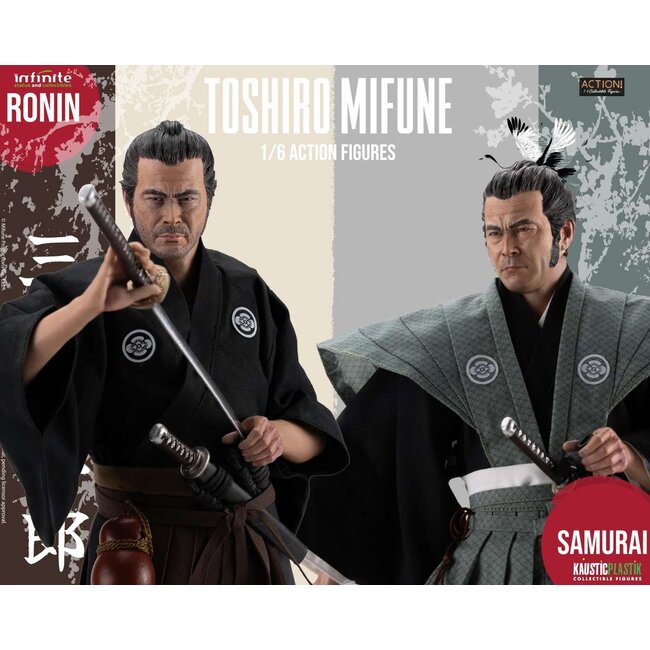 Seven Samurai Toshiro Mifune Ronin & Samurai 1/6 Action Figure Deluxe Double Pack