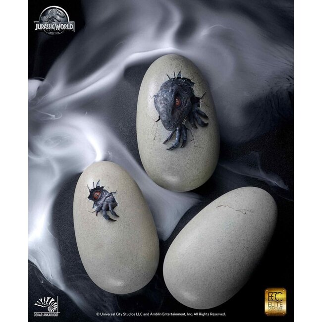 Jurassic World Set of 3 Statues 1/2 Hatching Indominus Rex 13 cm