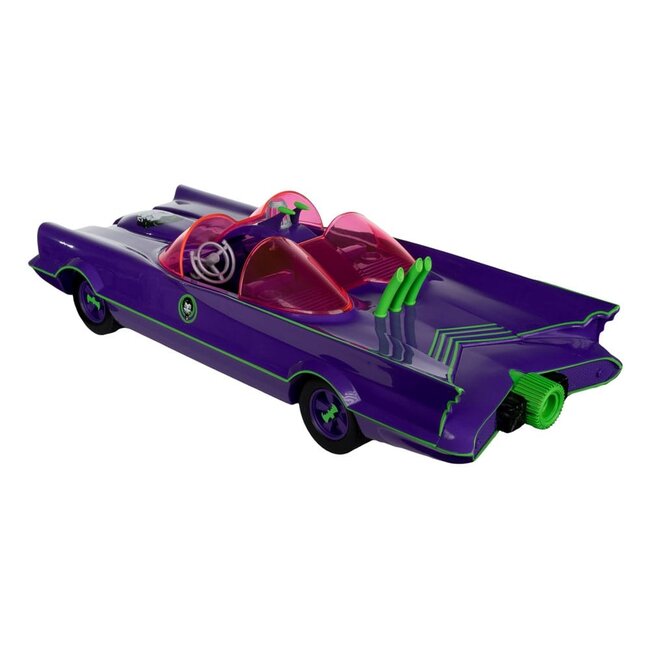 DC Retro Actionfigur Batman 66 Batmobil mit Joker (Gold Label) 15 cm