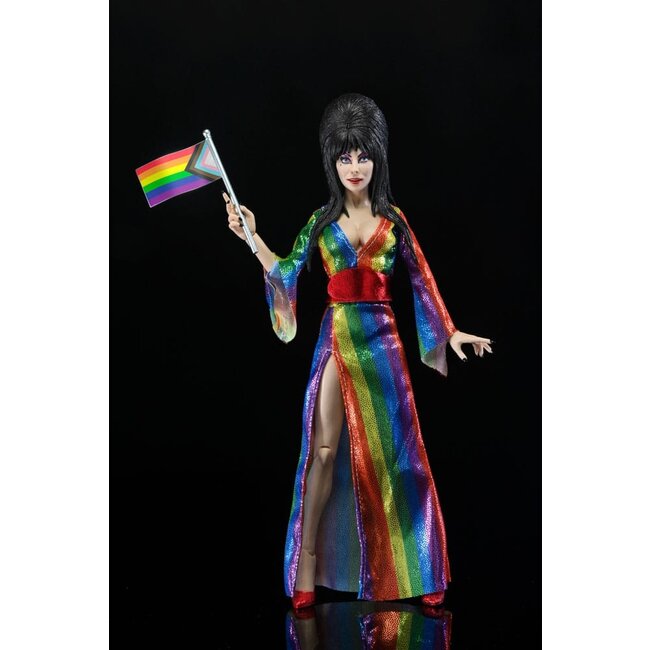 Elvira, Herrin der Dunkelheit Bekleidete Actionfigur Over the Rainbow Elvira 20 cm