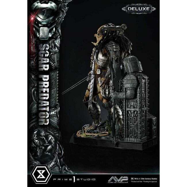 The Alien vs. Predator Museum Masterline Series Statue 1/3 Scar Predator Deluxe Version 93 cm