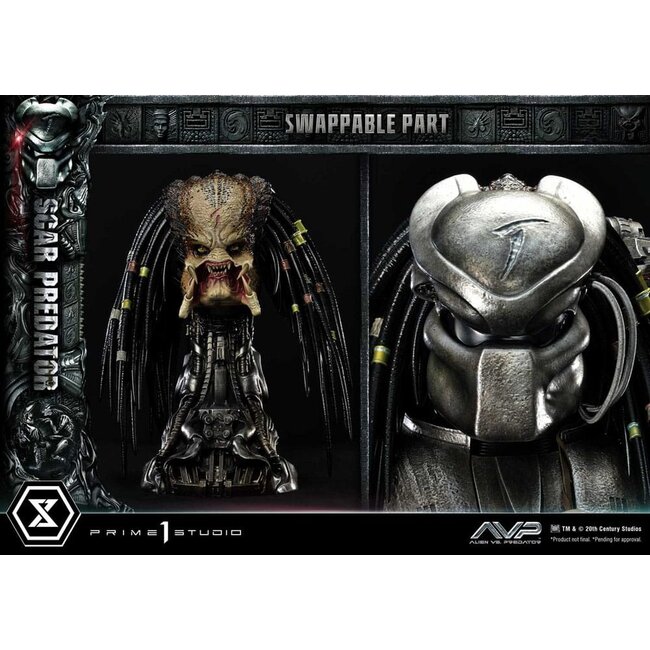The Alien vs. Predator Museum Masterline Series Statue 1/3 Scar Predator Deluxe Version 93 cm