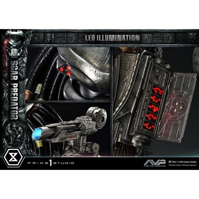 The Alien vs. Predator Museum Masterline Series Statue 1/3 Scar Predator Deluxe Version 93 cm