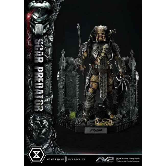 The Alien vs. Predator Museum Masterline Series Statue 1/3 Scar Predator Deluxe Version 93 cm