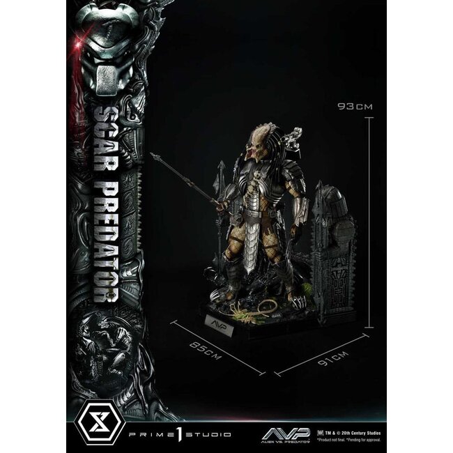 The Alien vs. Predator Museum Masterline Series Statue 1/3 Scar Predator Deluxe Version 93 cm