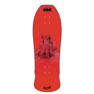 Welcome Batman Skateboard Deck - Knockout Red/Black Dip Early Grab