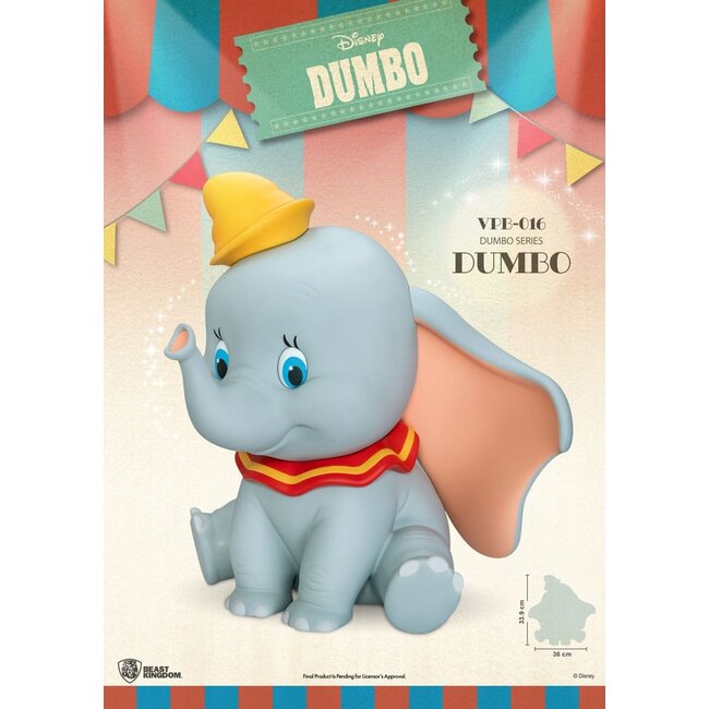 Disney Sparschwein aus Vinyl, funktional, Dumbo, 34 cm