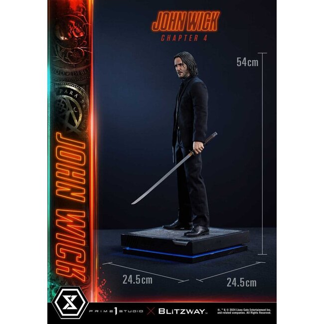 John Wick Chapter 4 Ultimate Premium Masterline Series Statue 1/4 John Wick Deluxe Version 54 cm