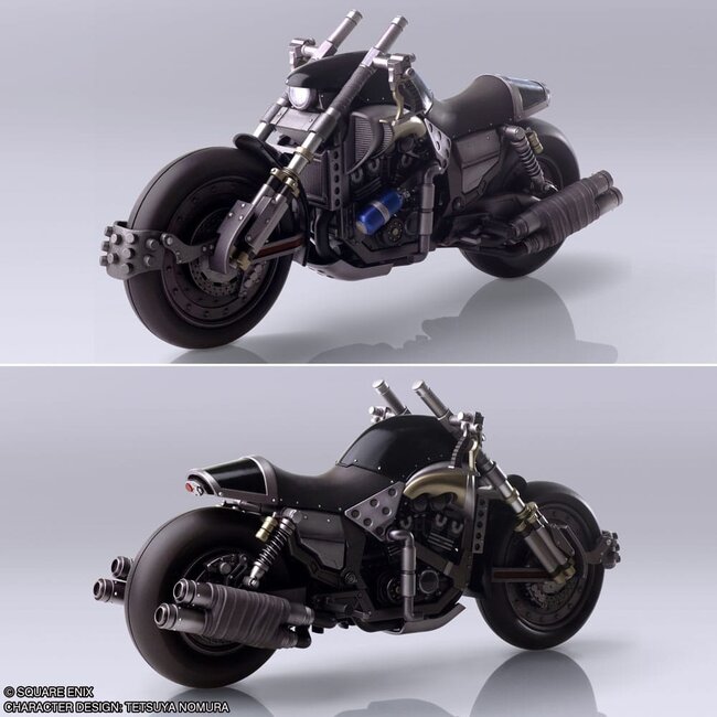 Final Fantasy VII Bring Arts Actionfigur und Fahrzeug Cloud Strife & Hardy-Daytona 15 cm