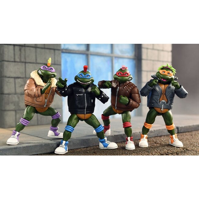 Teenage Mutant Ninja Turtles (Cartoon) Actionfiguren 4er-Pack Punk Turtles 18 cm