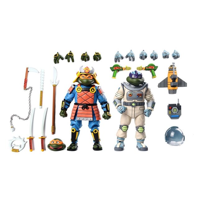 NECA  Teenage Mutant Ninja Turtles (Cartoon) Action Figure 2 Pack Space Adventure & Samurai Turtles 18 cm