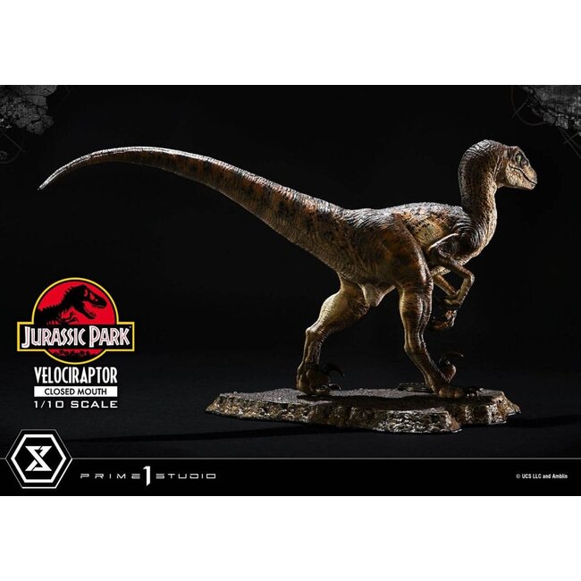 Jurassic Park Prime Collectibles Statue 1/10 Velociraptor Closed Mouth 19 cm