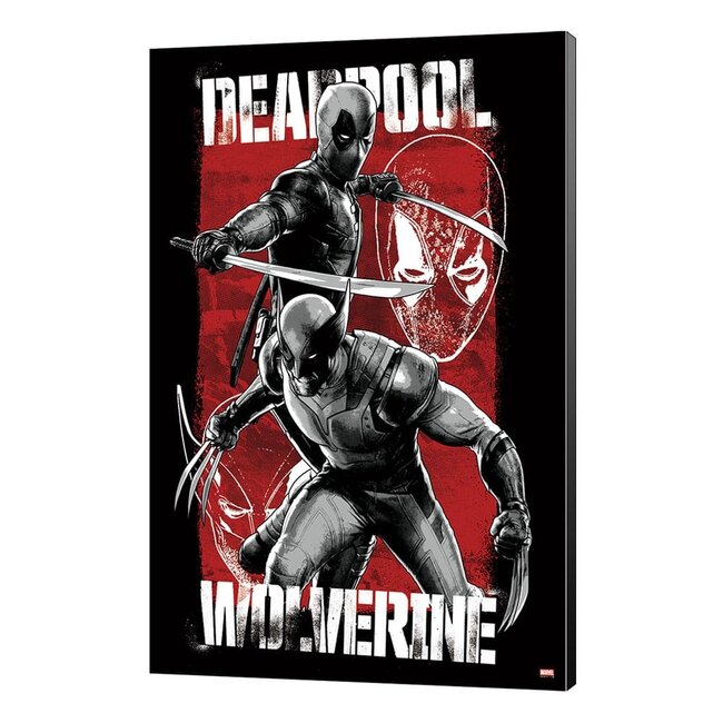 Semic Marvel Wooden Wall Art Deadpool & Wolverine 03 Maximum Effort 35 x 50 cm