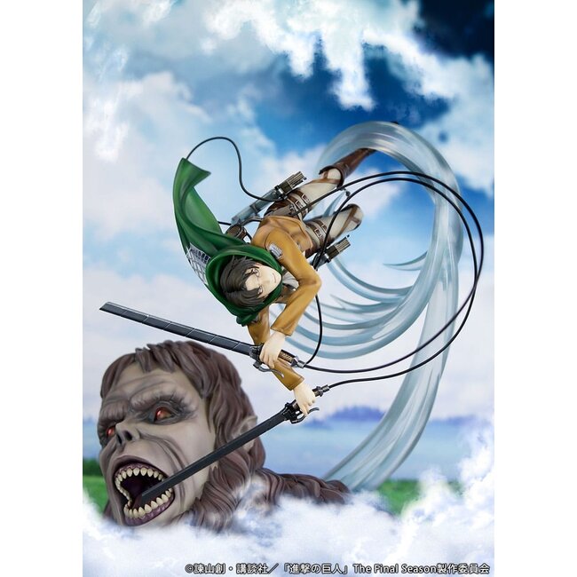 Attack on Titan PVC Statue 1/7 Levi vs Beast Titan Ver. 28 cm