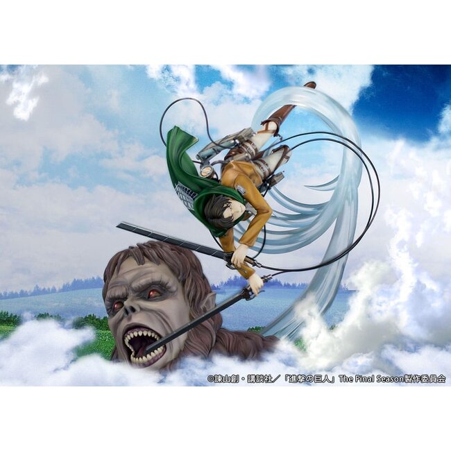 Attack on Titan PVC Statue 1/7 Levi vs Beast Titan Ver. 28 cm