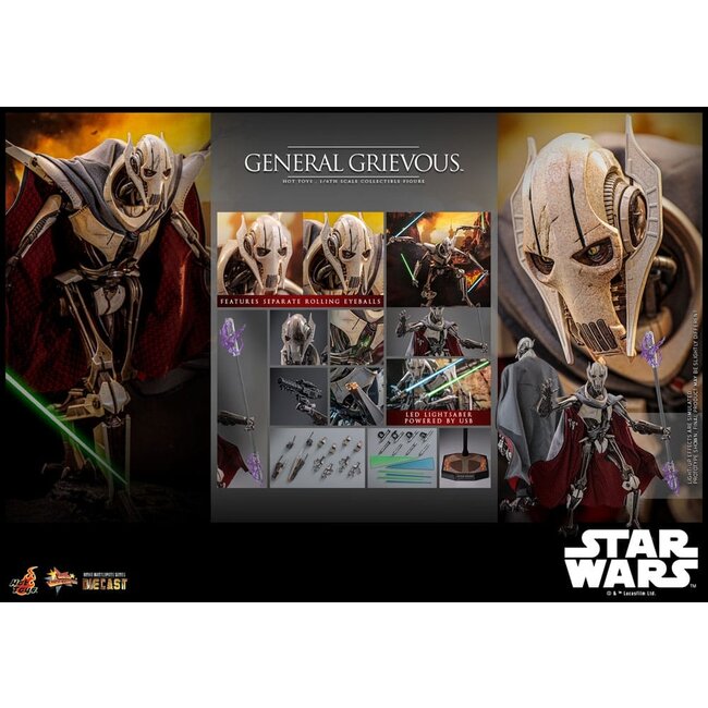 Star Wars Movie Masterpiece Diecast Action Figure 1/6 General Grievous 42 cm