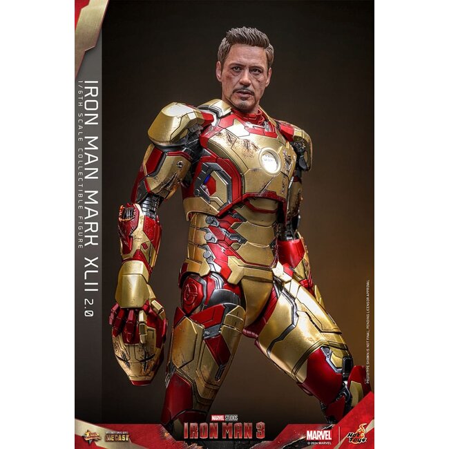 Iron Man 3 Movie Masterpiece Diecast Action Figure 1/6 Iron Man Mark XLII (2.0) 32 cm