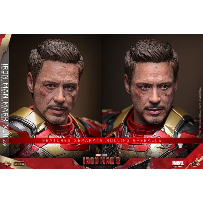 Iron Man 3 Movie Masterpiece Diecast Action Figure 1/6 Iron Man Mark XLII (2.0) 32 cm