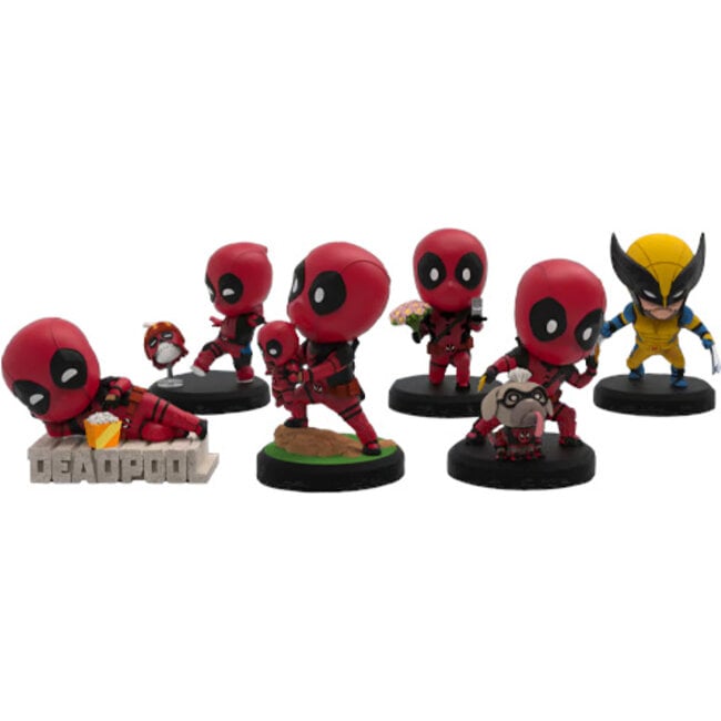 Beast Kingdom Toys Deadpool 3 Deadpool & Wolverine Serie Mini Egg Attack Figuren Set 8 cm