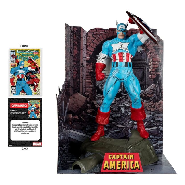 Zum Marvel-Universum "Captain America" kommt diese detailreiche PVC-Statue im Maßstab 1/6 (The Amazing Spider-Man #323). Sie ist 28 cm groß und wird von einem Marvel-Superhelden namens Spider-Man inspiriert.