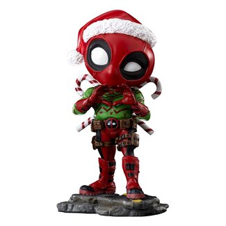 Iron Studios X-Men Mini Co. PVC Figure Deadpool Christmas Version 15 cm