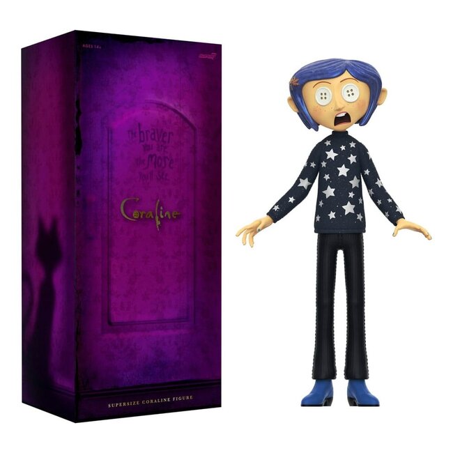 Super7 Coraline Supersize Vinyl Action Figure Coraline (Button Eyes) 40 cm