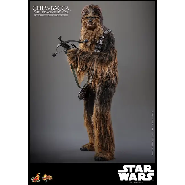 Star Wars Episode V Movie Masterpiece Action Figure 1/6 Chewbacca with Disassembled C-3PO 36 cm