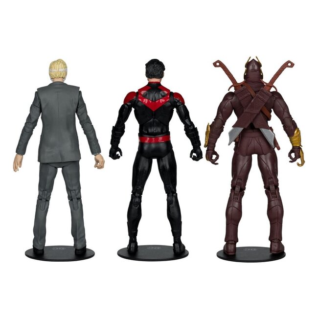 DC Multiverse Actionfigur 3er-Set Nightwing vs. Talon & Owl (Batman: The Court of Owls) (Gold Label) 18 cm