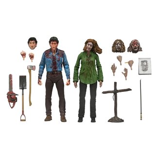 NECA  Evil Dead Ultimate Actionfiguren Doppelpack Bloody Ash & Cheryl Williams 18 cm