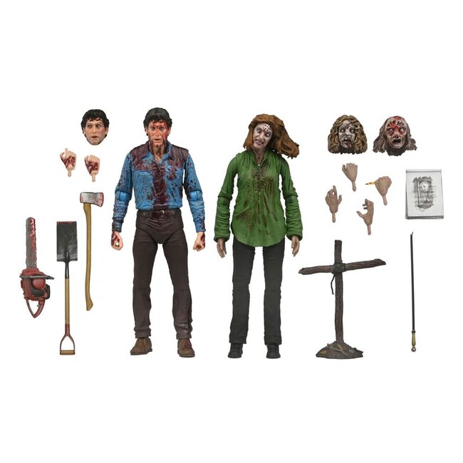 NECA  Evil Dead Ultimate Action Figure 2-Pack Bloody Ash & Cheryl Williams 18 cm