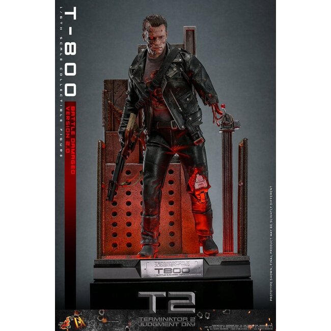 Terminator 2 Movie Masterpiece Action Figure 1/6 T-800 Battle Damaged Version 2.0 32 cm